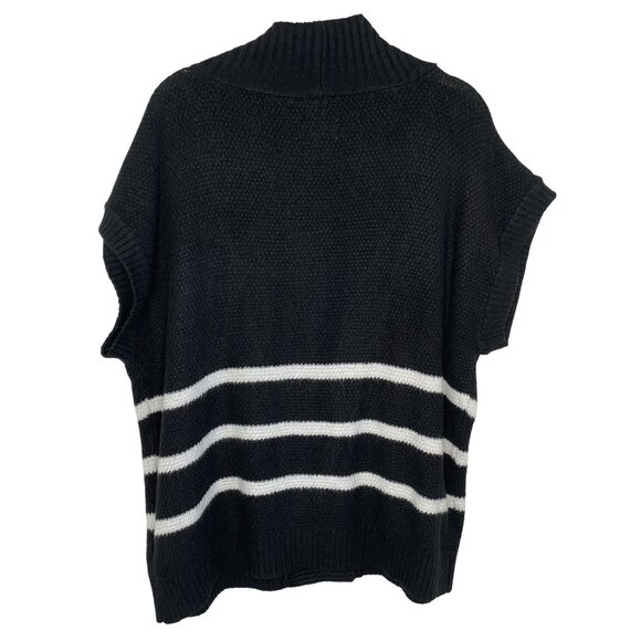 Maeve by Anthropologie Black Striped Knit Sweater Vest, M - Picture 3 of 9